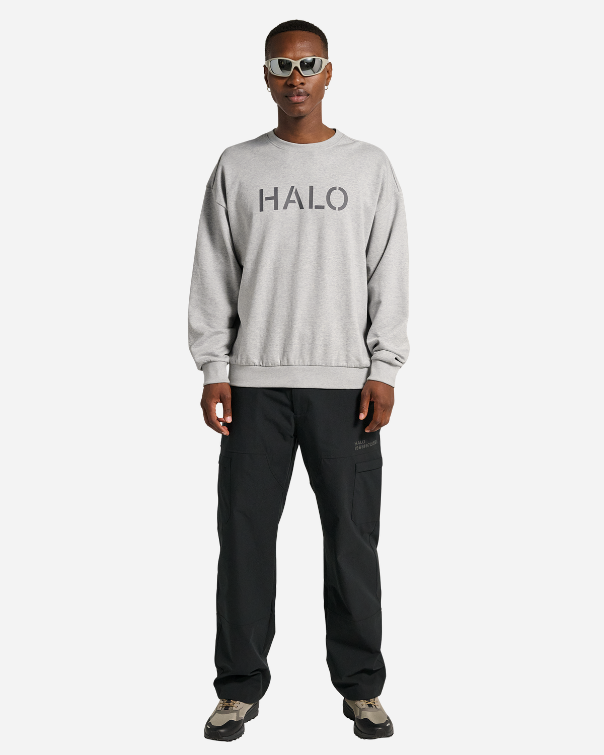 Halo Uniform Boxy Crew - Light Grey Melange