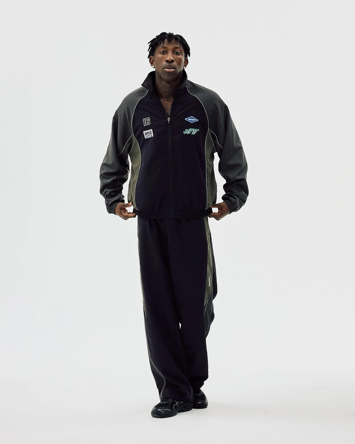 Oversized Track Jacket - TwoTone / Meteorite