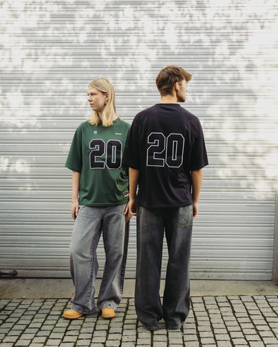 TwoLayer Oversized Mesh TShirt - Black Onyx