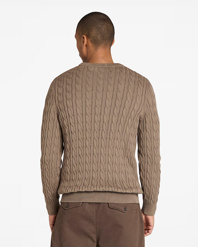 WLRV Cable Crewneck Sweater - Chocolate Chip