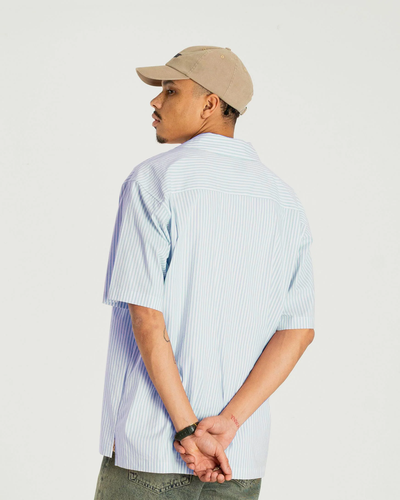 Banks Stripe Shirt - White / Light blue