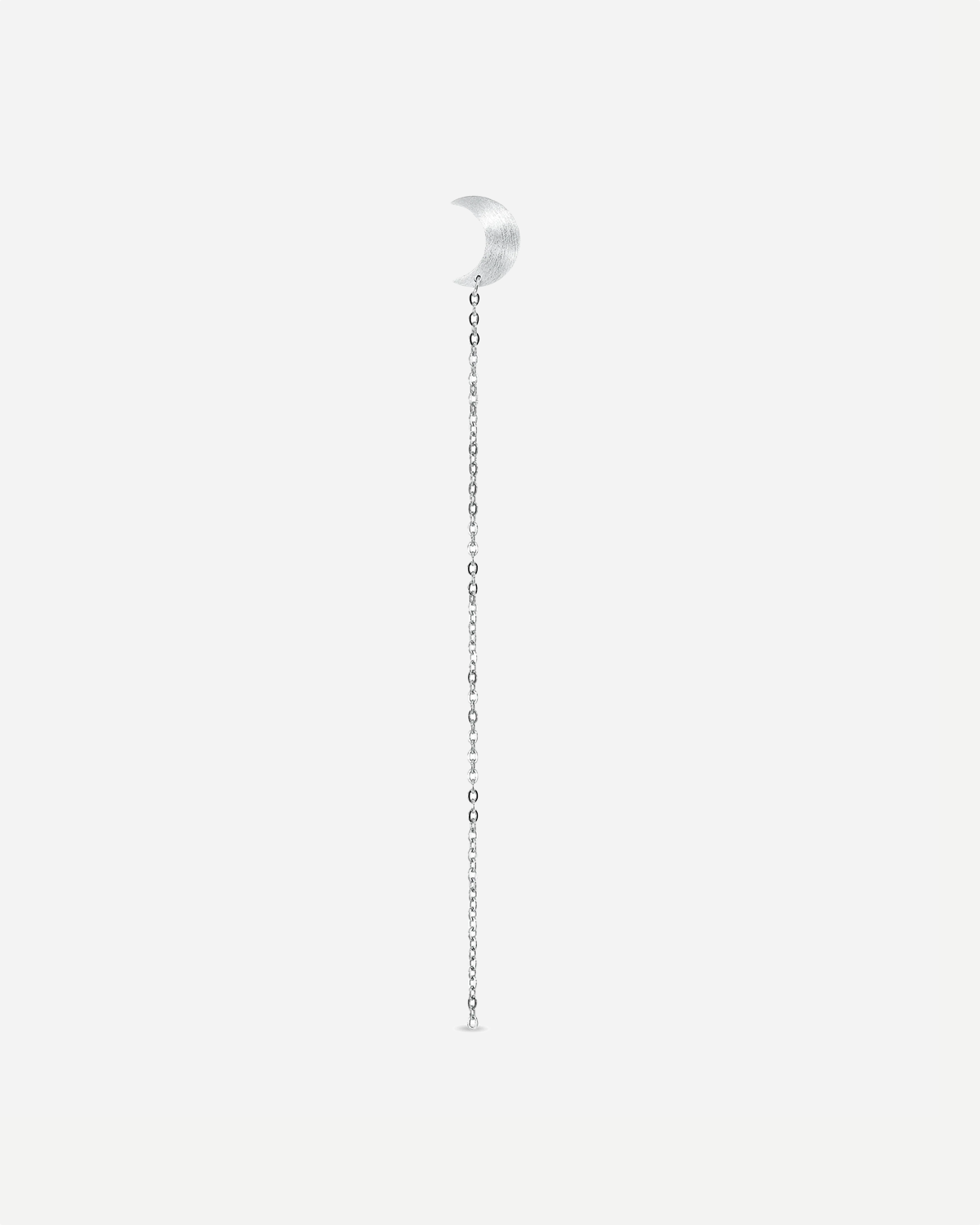 Half Moon Chain Stud Right - Silver