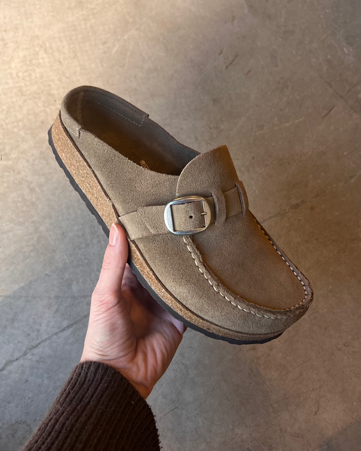 Buckley Suede Leather Narrow - Gray Taupe