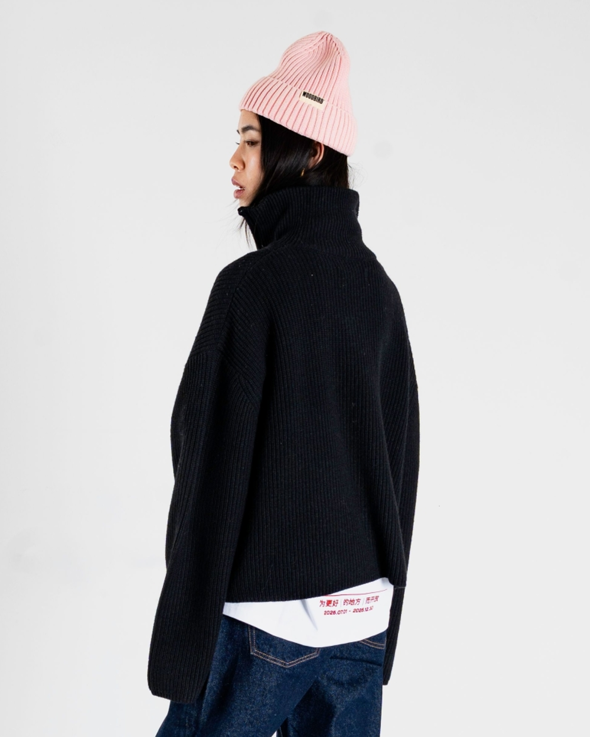 Fang Half Zip Knit - Black