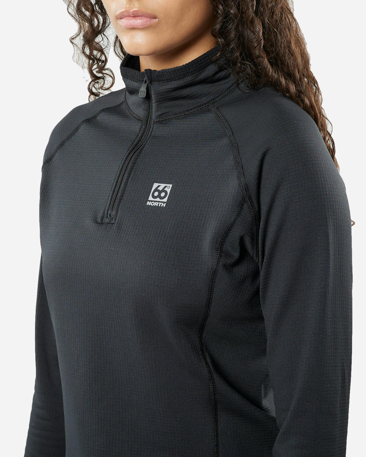 Grettir W Zip Neck - Black