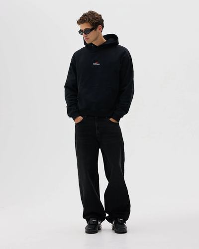 Oversized Hoodie Men Logo 3.0 - Black