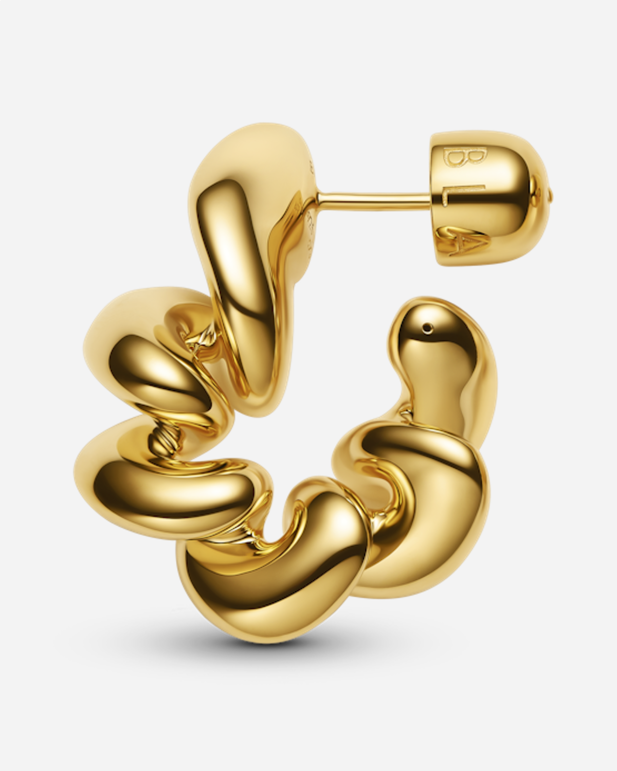 Coil Hoop Medium Right - Gold
