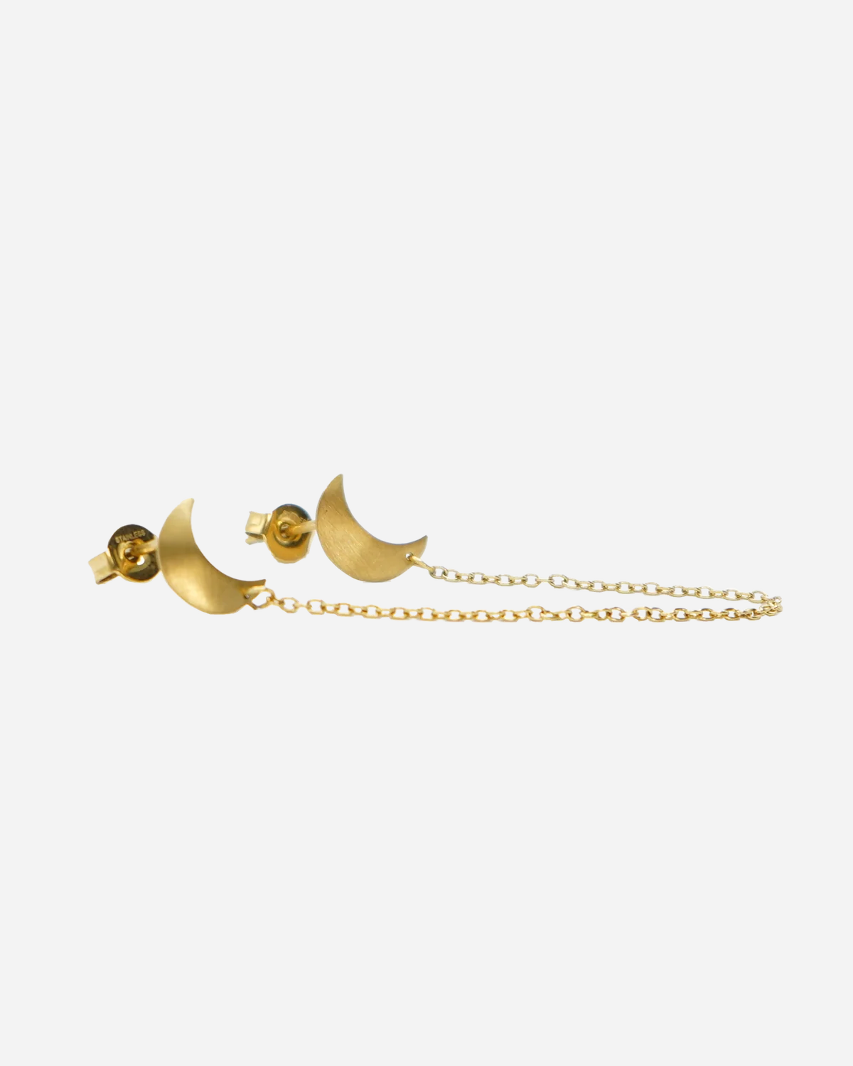 Double Half Moon chain stud - Right