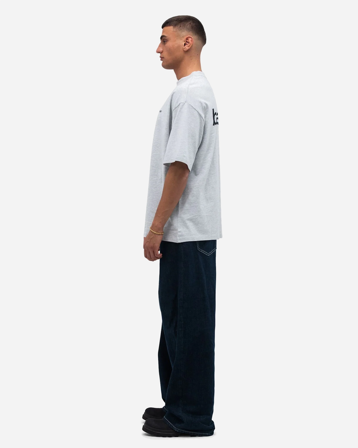 Box fit T-shirt Logo - Cloudy Grey