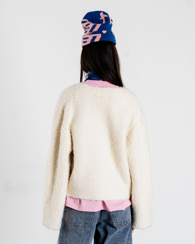 Ea Teddy Cardigan - Off White