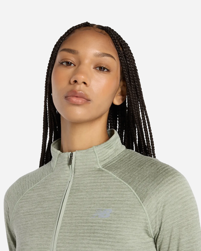 Athletics Heat Grid 1/2 Zip - Garter Snake Heather