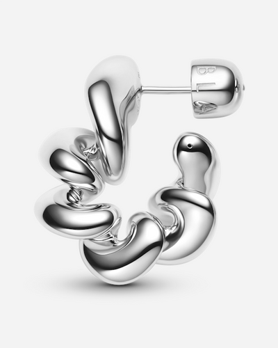 Coil Hoop Medium Right - Silver