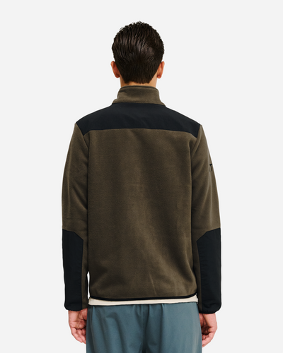 Halo Blocked Zip Fleece - Chocolate Torte