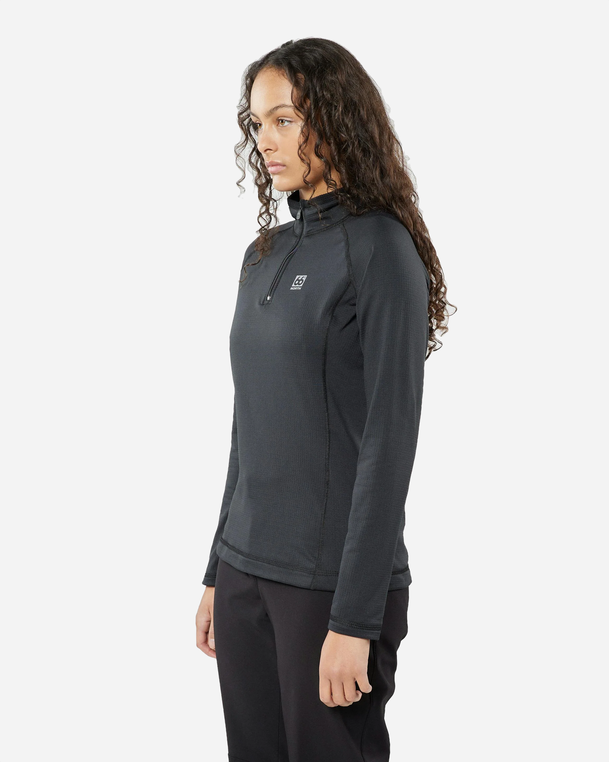Grettir W Zip Neck - Black