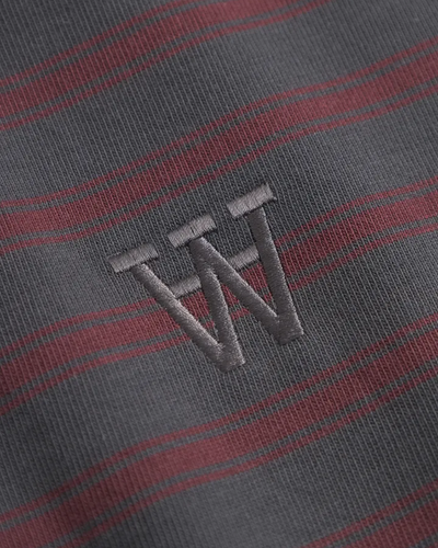 WWLandon polo - Black sand stripe