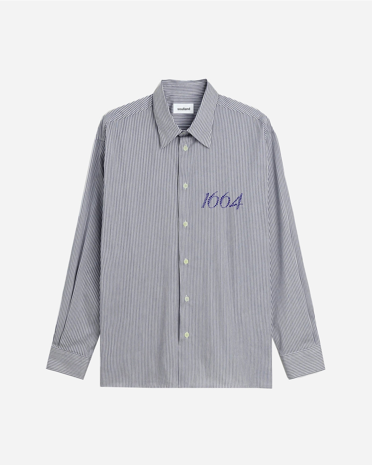 Soulland X 1664 RADO shirt - Navy pinstripes