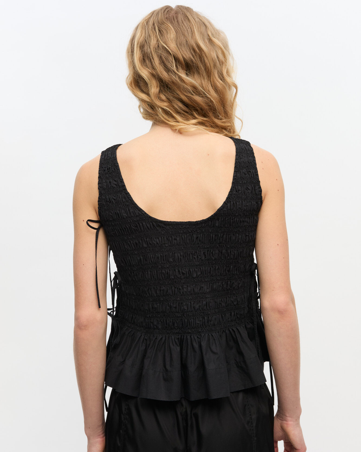 Cotton Poplin Tie String Top