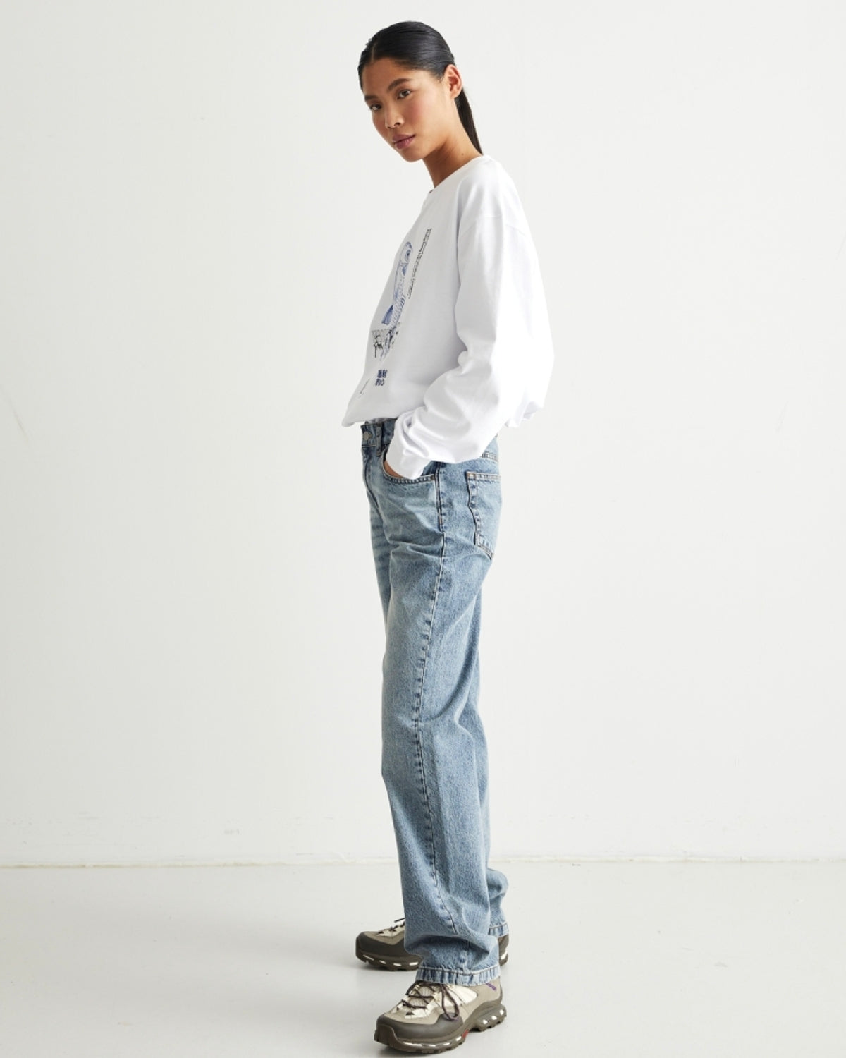 Sandie Vectorblue Jeans - Grey Blue