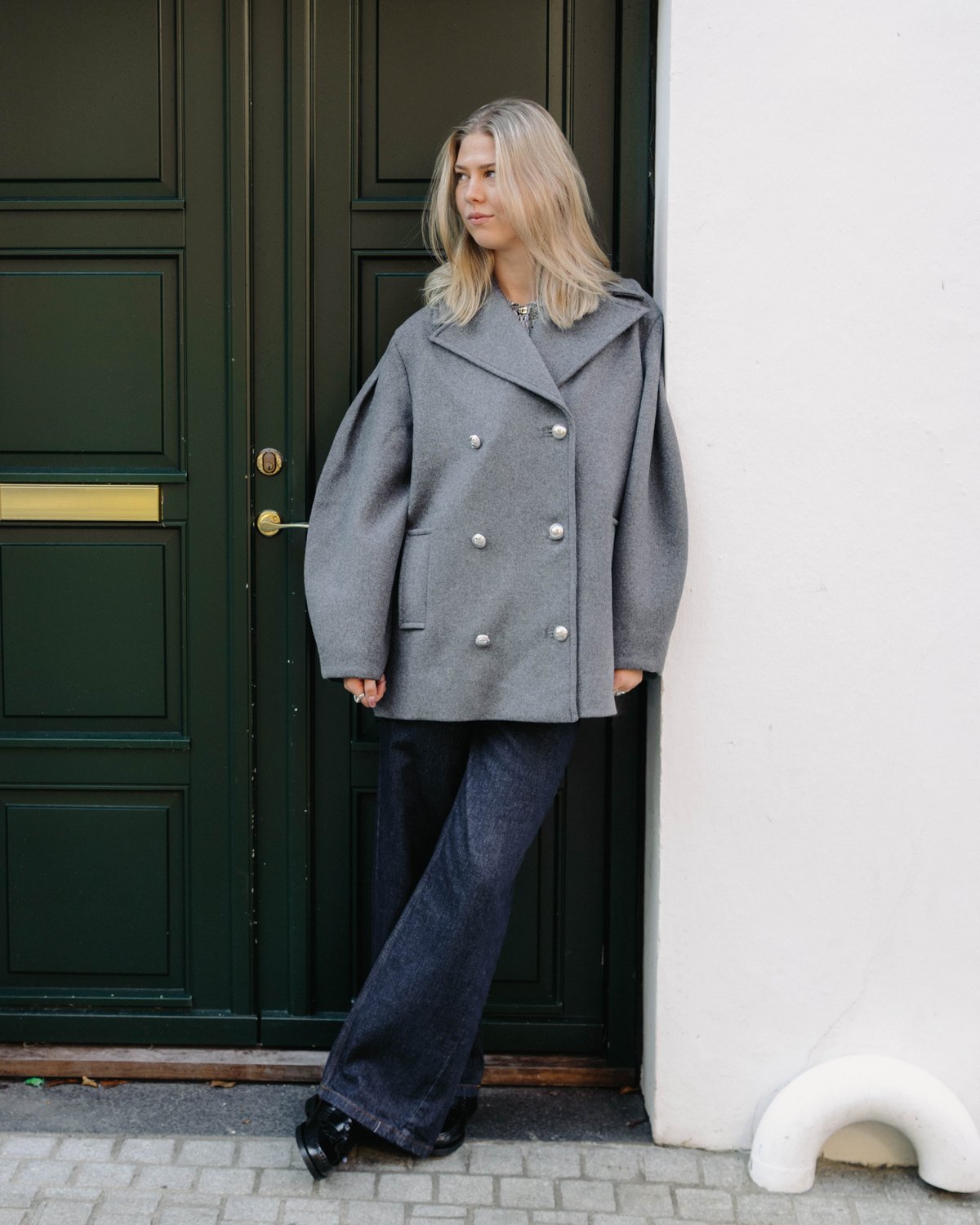 Peacoat Wool Midi Coat