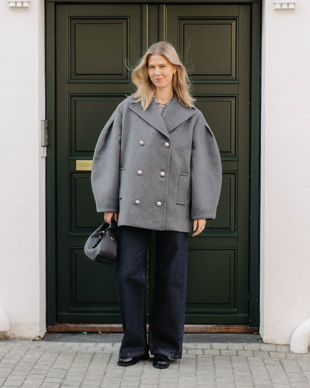Peacoat Wool Midi Coat - Pewter