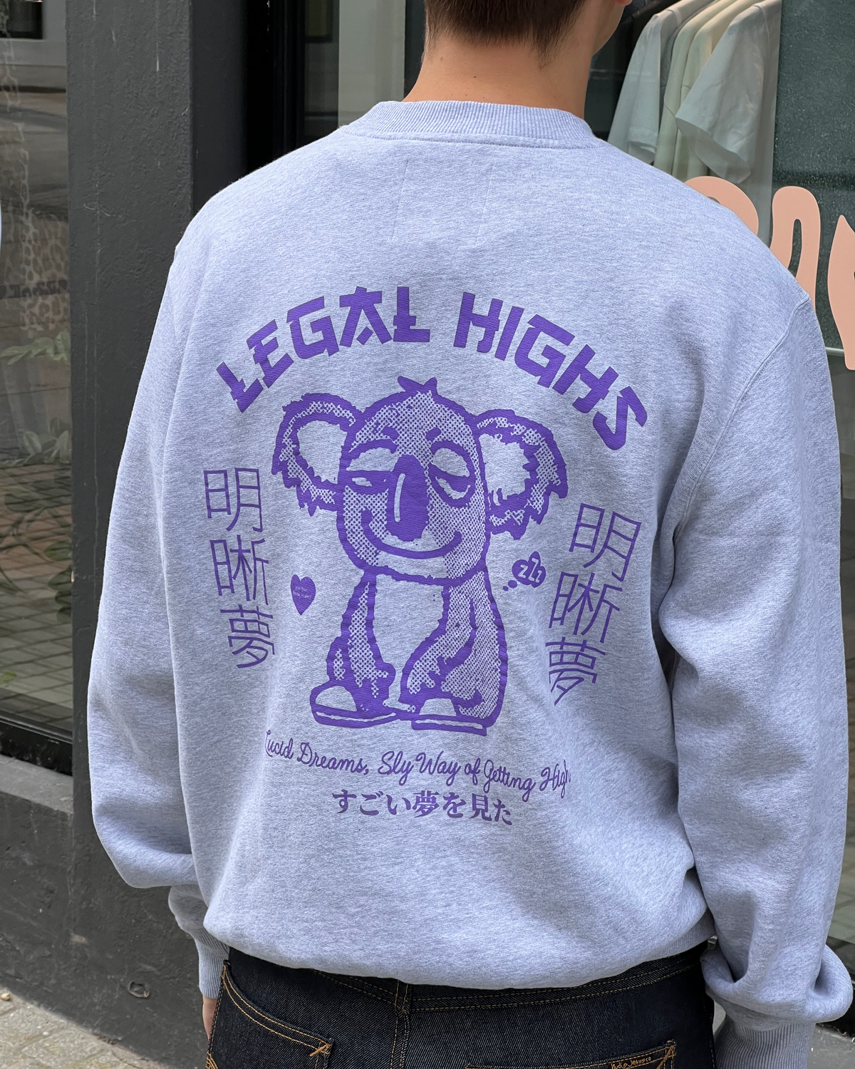 Legal Highs Sweat - Grey Marl