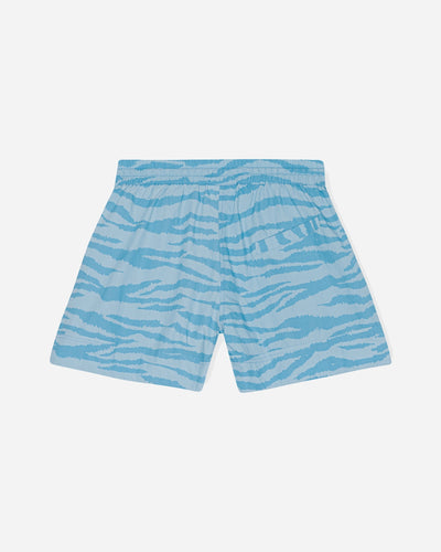Printed Cotton Elasticated Shorts - Ethereal Blue