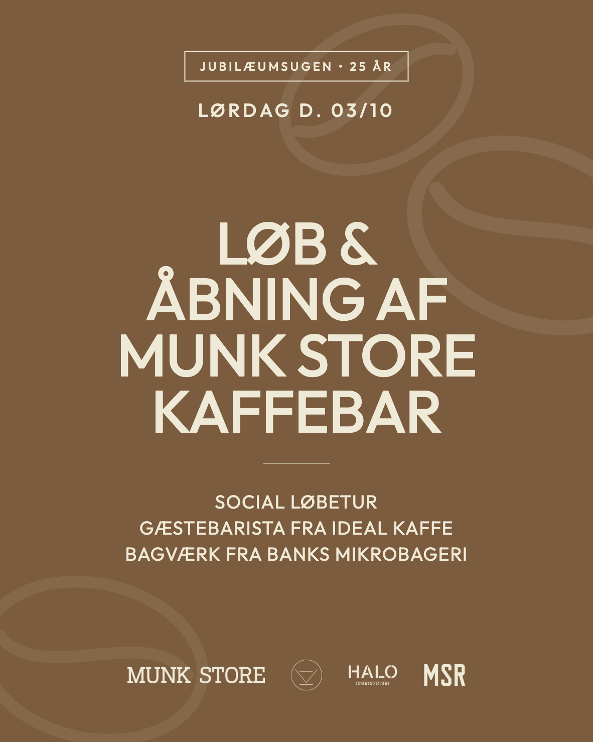 MUNK STORE X IDEAL KAFFE X BANKS MIKROBAGERI X HALO | LØRDAGS LØB