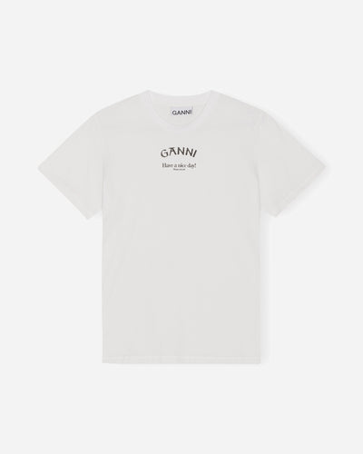 Thin Jersey Relaxed O-neck T-shirt - Bright White