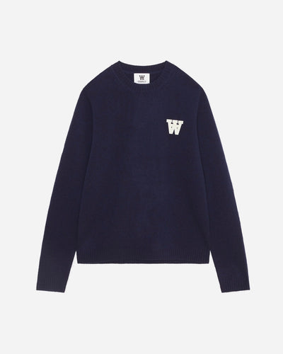 Tay Aa Cs Patch Lambswool Jumper - Navy