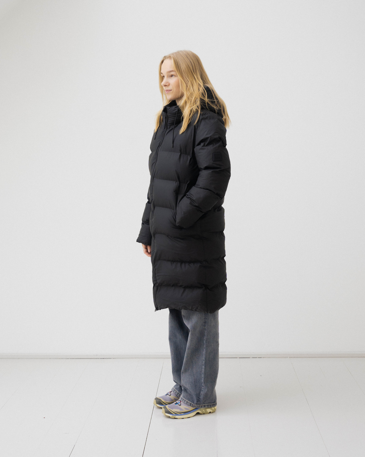 Alta Long Puffer Jacket W3T4 - Black