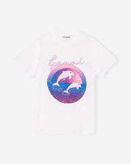 Basic Jersey Dolphin Relaxed T-shirt - Bright White