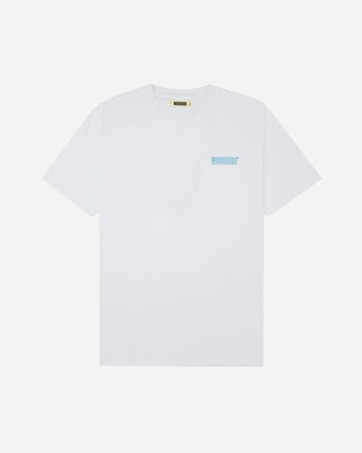 Baine Fish Tee - White-Lt. blue