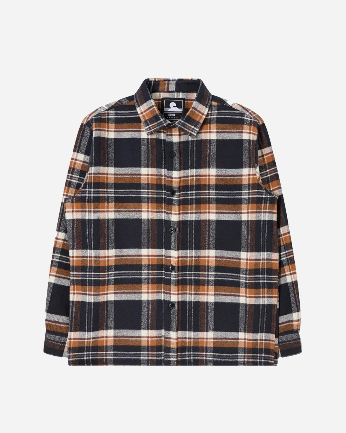 Sebastian Shirt Ls - Navy/Brown