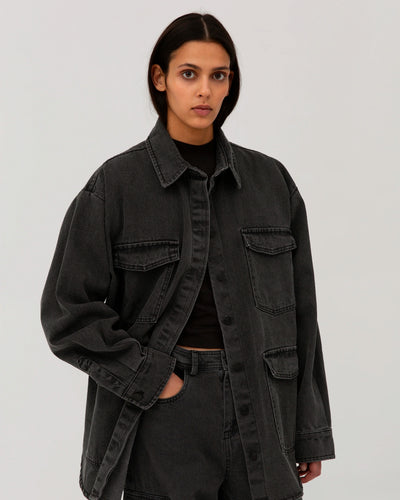 Classic Jeans Shirt - Washed Black