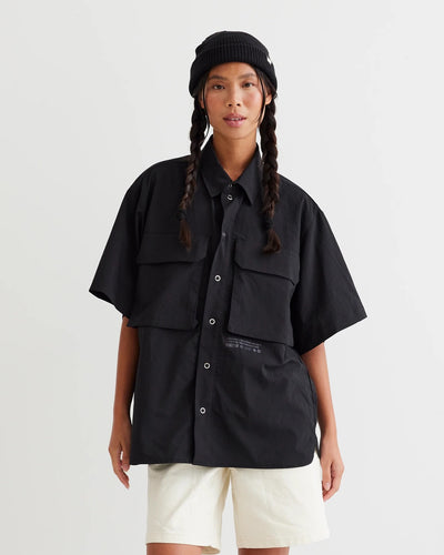 Beth Rib-Tech Cargo Shirts - Black