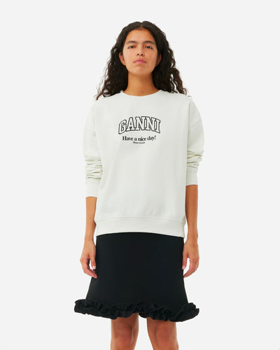 Isoli Ganni Oversized Sweatshirt - Egret