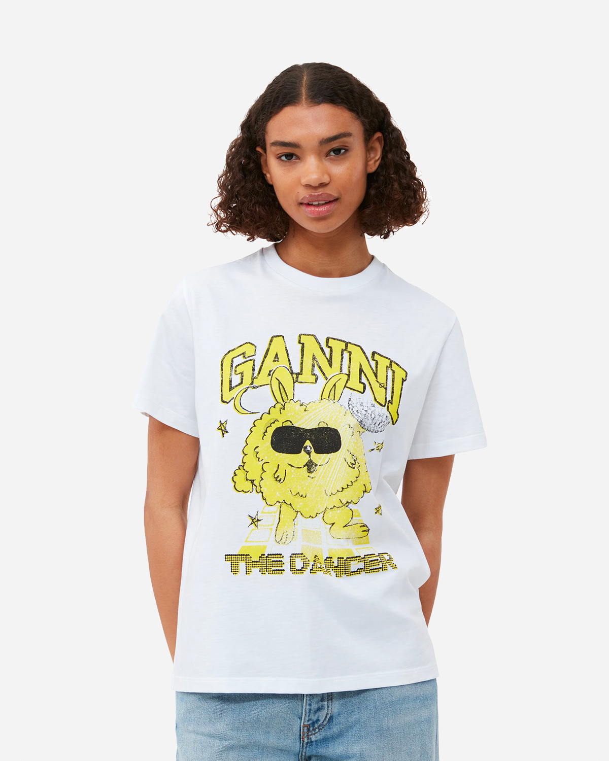 Basic Jersey Dance Bunny Relaxed T-shirt - Bright White