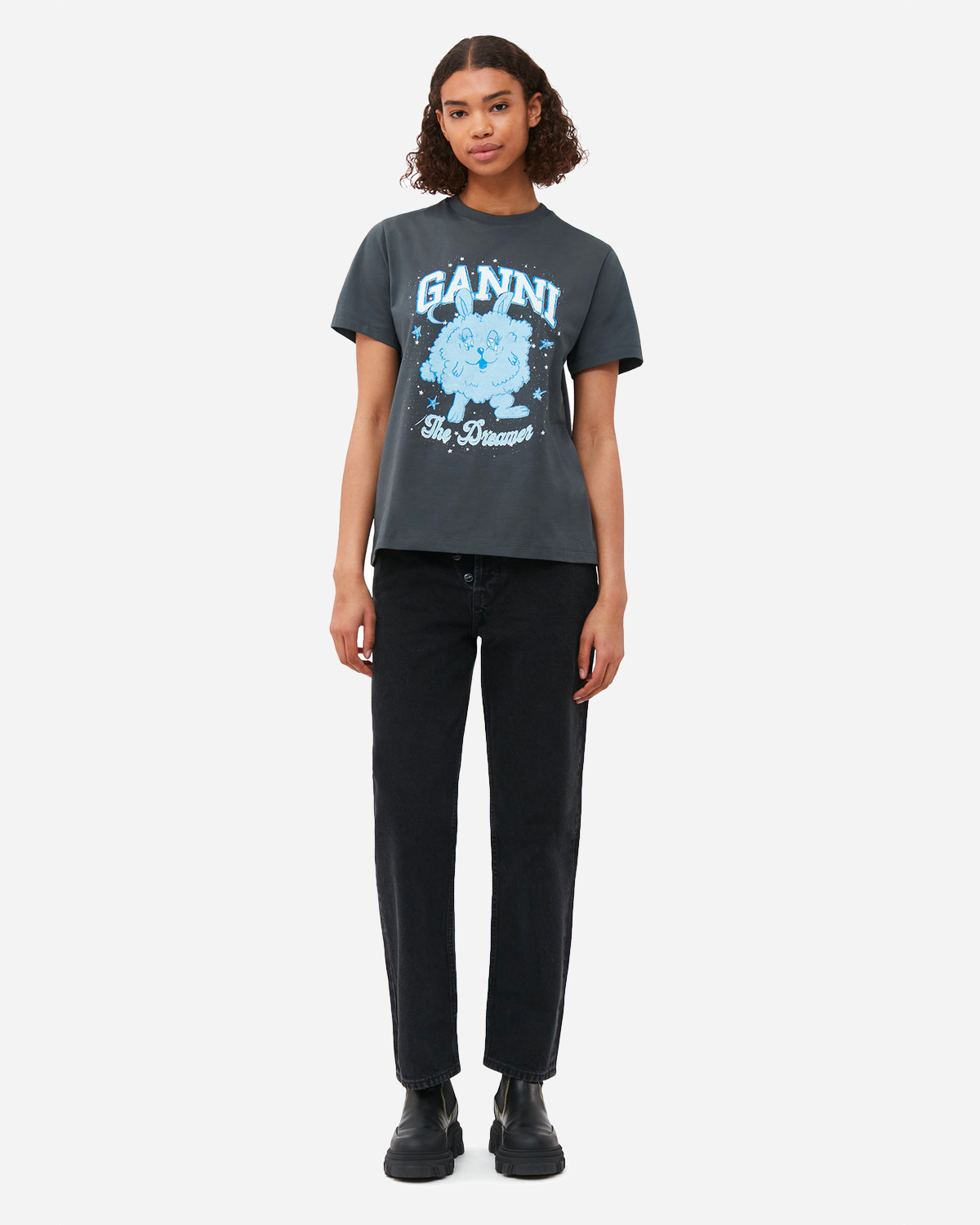 Basic Jersey Dream Bunny Relaxed T-shirt - Volcanic Ash