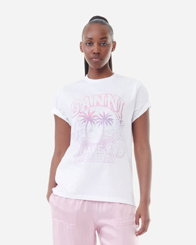Basic Jersey Coctail Relaxed T-shirt - Bright White
