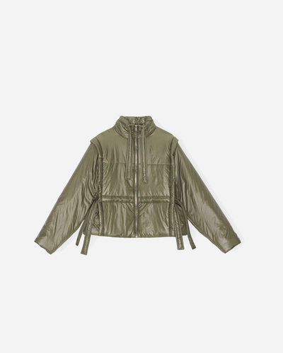 Shiny Quilt Vest Jacket - Kalamata