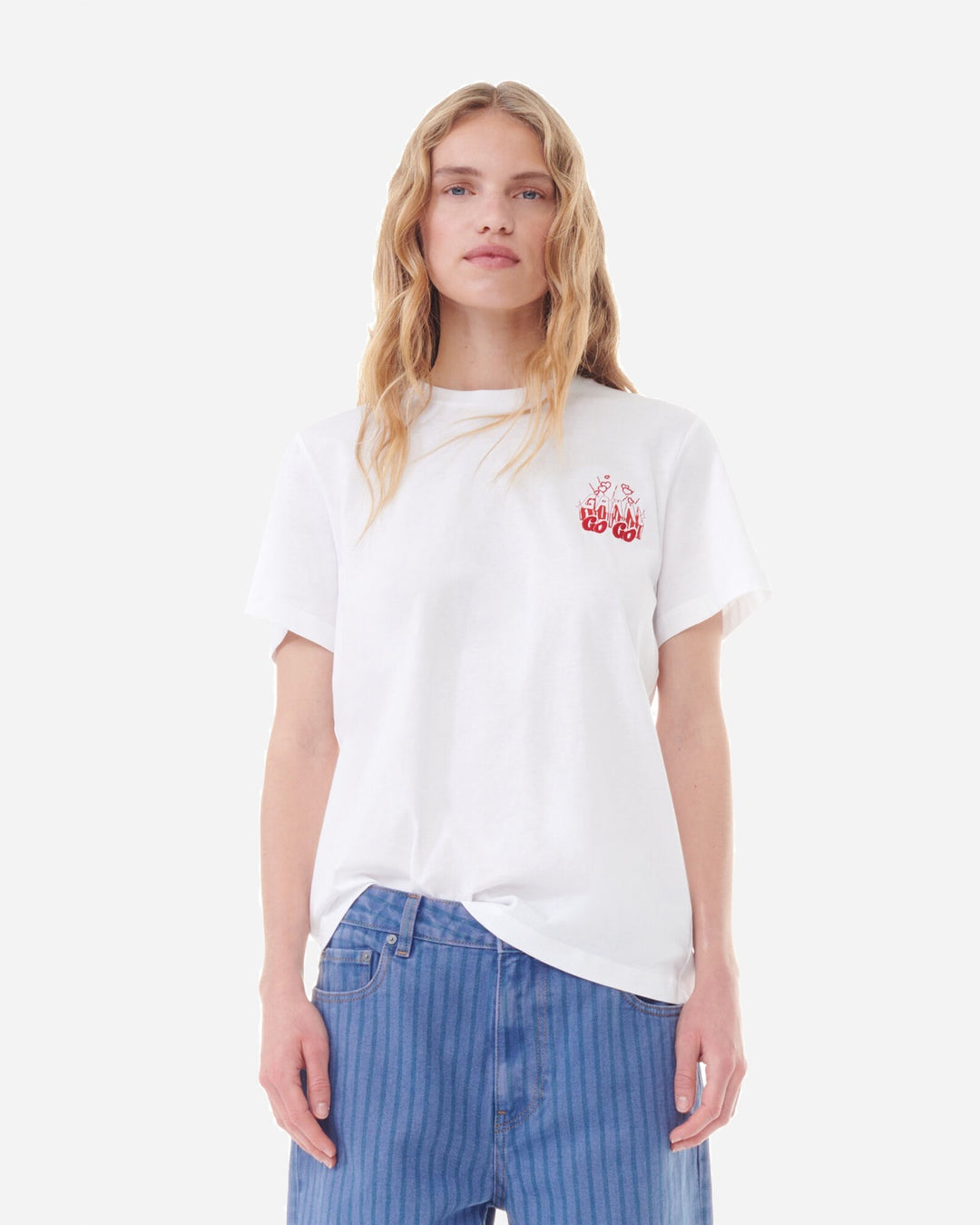 新品GANNI Thin Jersey GoGo Relaxed T－shirt GANNI Thin Jersey GoGo Relaxed T-Shirt | Shopbop