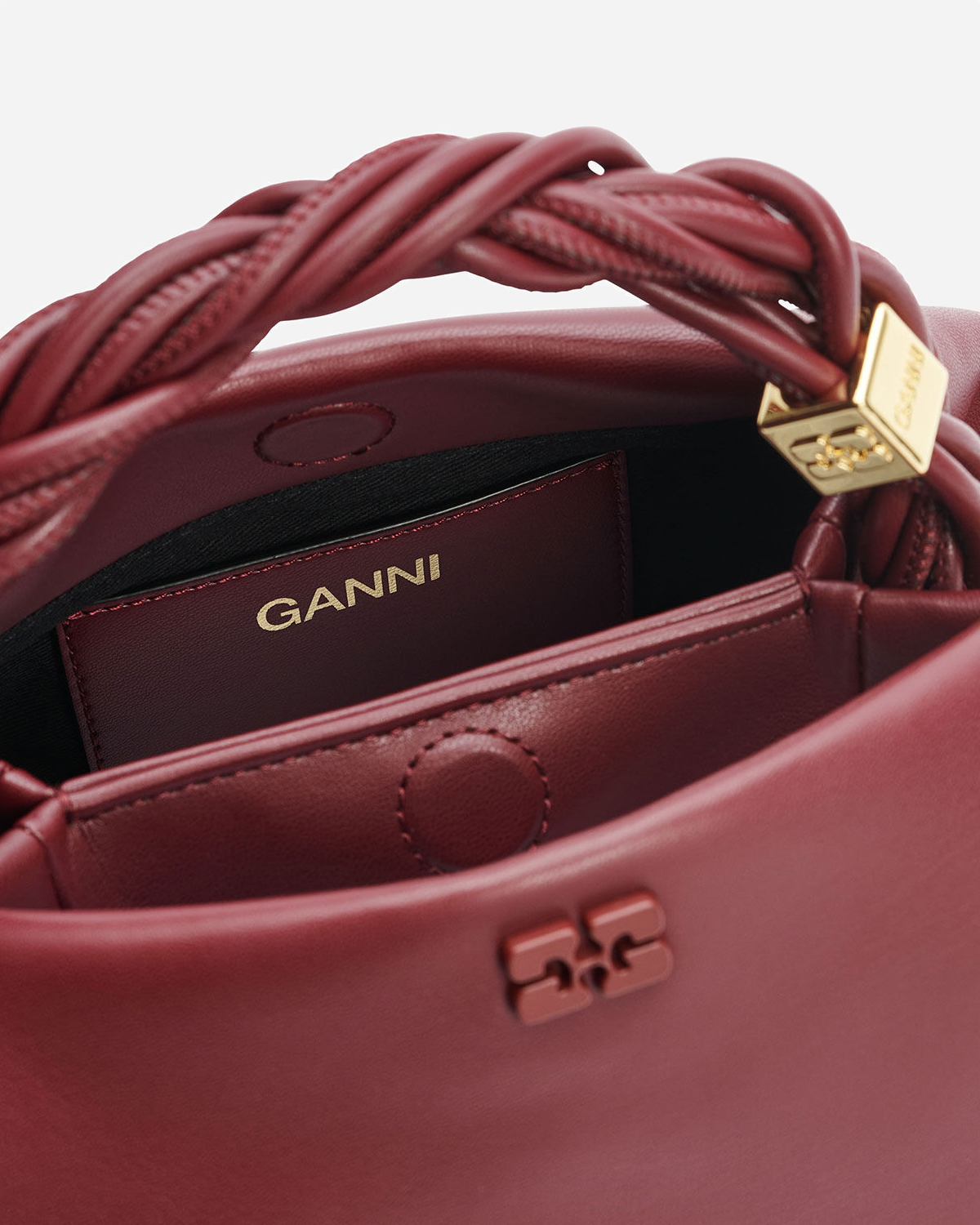 Ganni Bou Bag Small - Burgundy