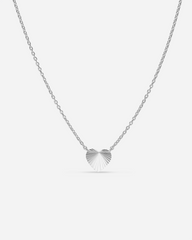 Reflection Heart Necklace - Silver