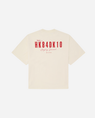 Juno 8410 Tee - Off White/red