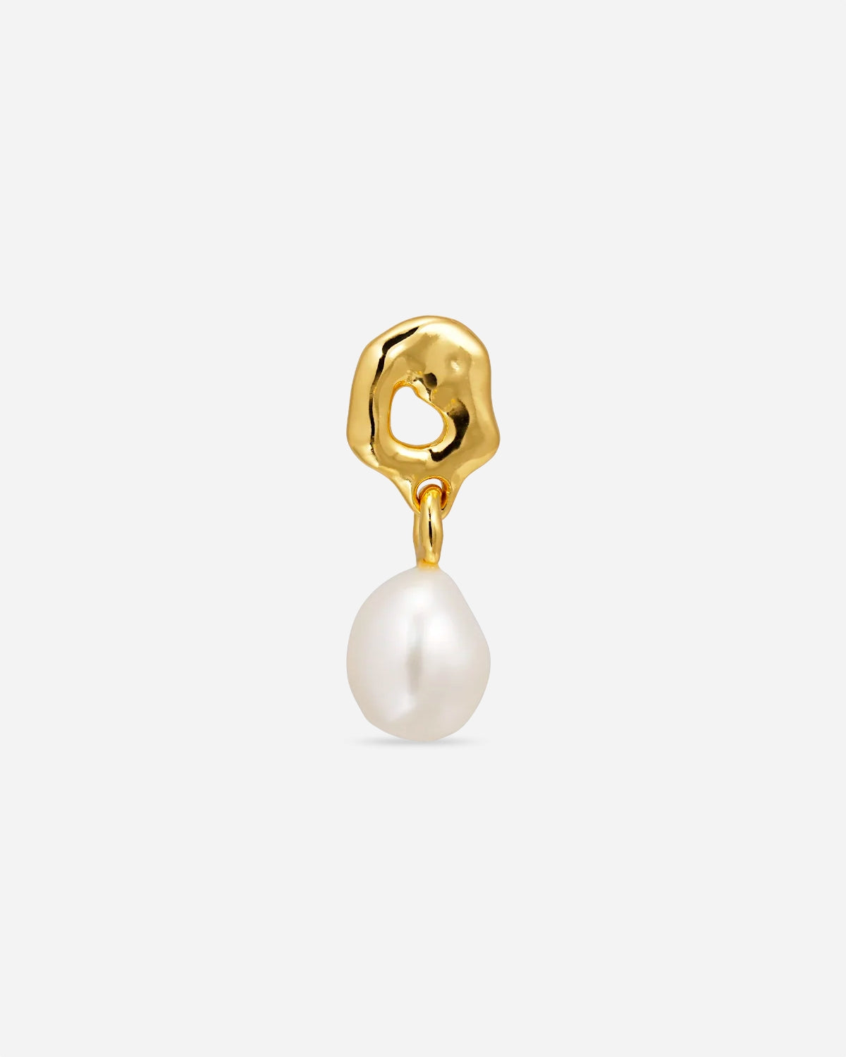 Space Stud with Pearl - Gold