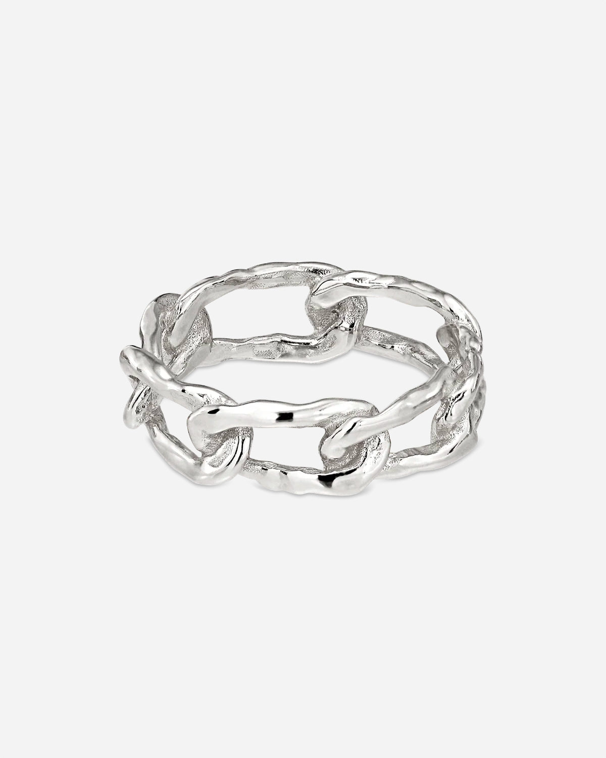 Medium Space Link Ring - Silver