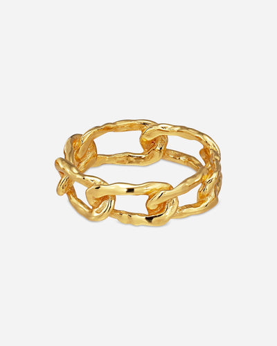 Medium Space Link Ring - Gold