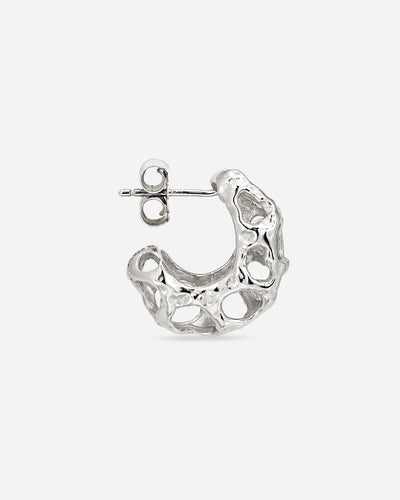 Small Chunky Space Earring - Silver