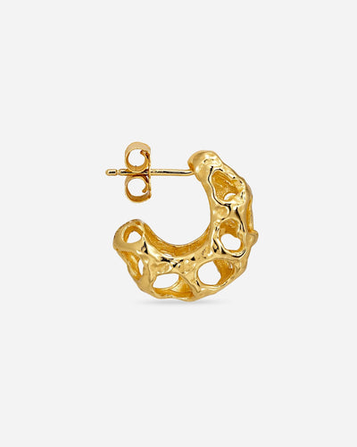 Small Chunky Space Earring - Gold