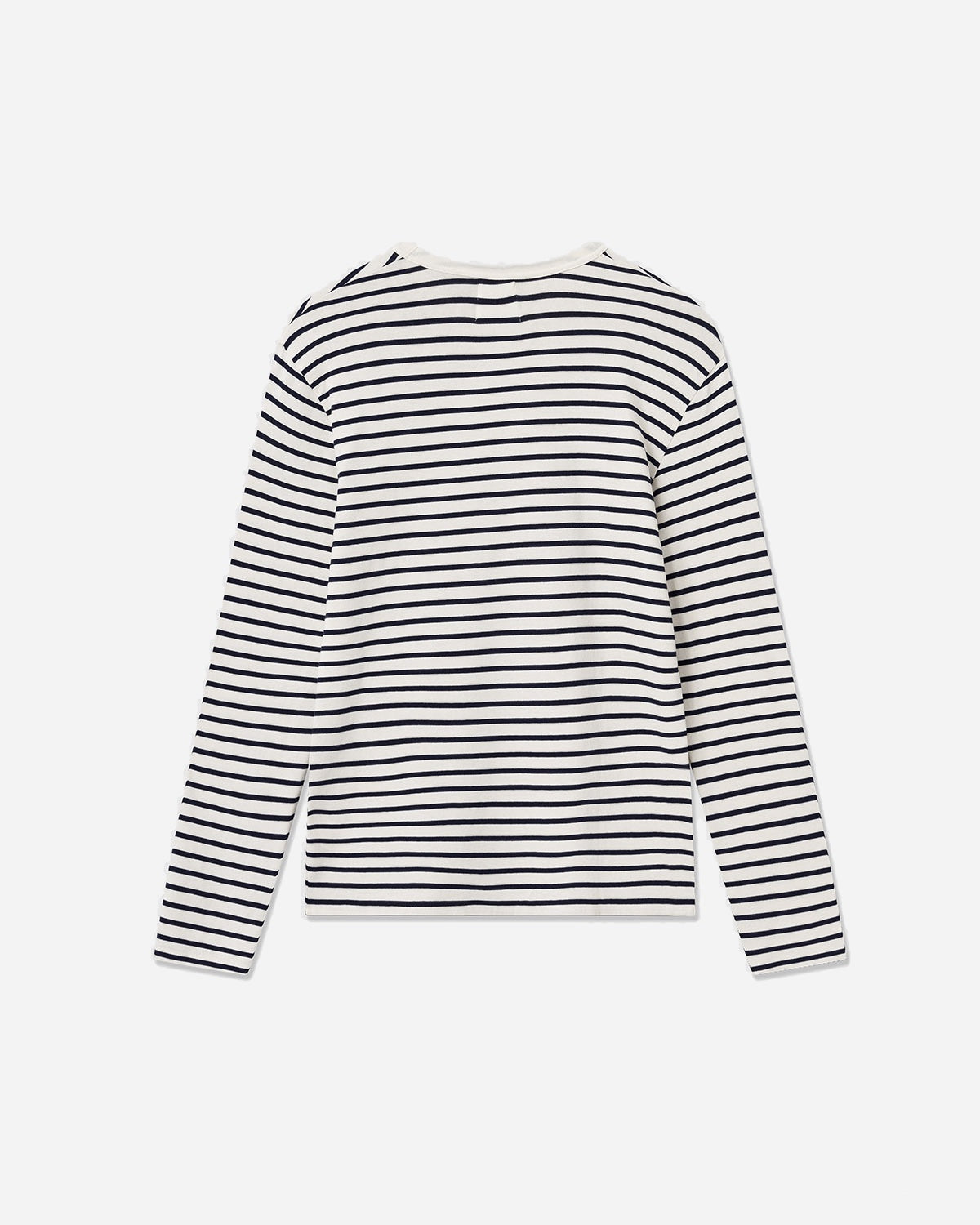 Mel stripe long sleeve GOTS - Off-white/navy stripes